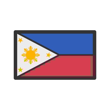 Philippines Filled Line Icon vector