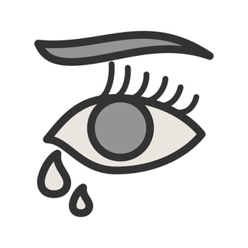 Tears in Eyes Filled Line Icon vector