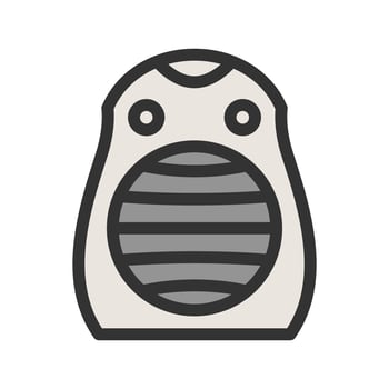 Fan Heater Filled Line Icon vector