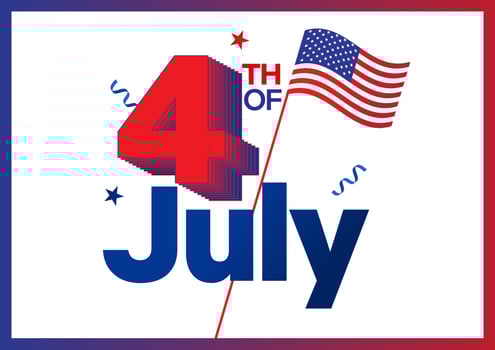 4th of July poster template USA independence day celebration vector