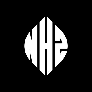 NXZ circle letter logo design with circle and ellipse shape. NXZ ellipse letters with typographic style. The three initials form a circle logo. NXZ Circle Emblem Abstract Monogram Letter Mark Vector. vector