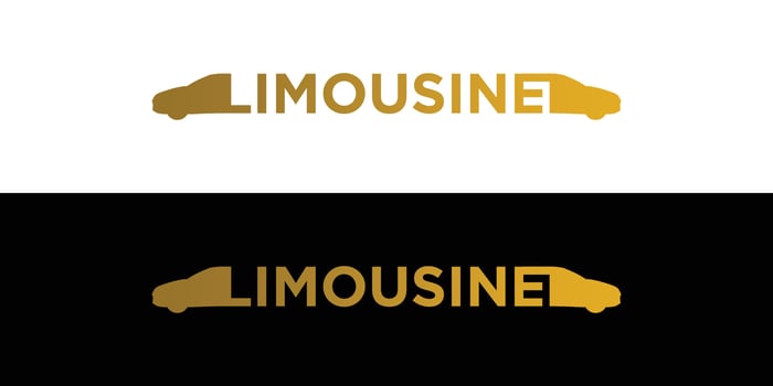 Unique and modern limousine car illustration logo design vector