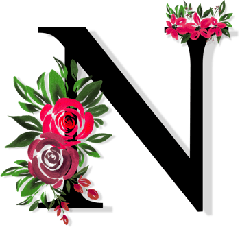 Floral Letter Alphabet png