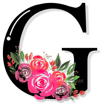 Floral Letter Alphabet png
