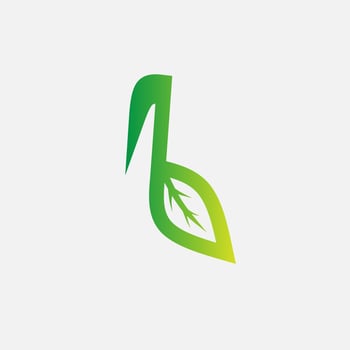 Leaf tone minimalist logo. Simple vector design. Isolated with soft background.