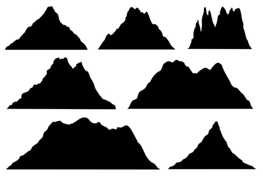 mountain ridges silhouette vector
