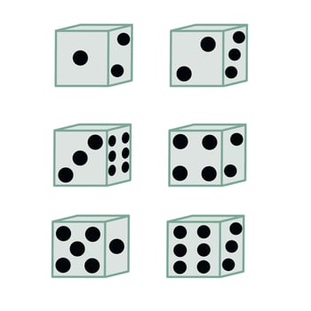 Dice Set, Vector Illustration. Design element for poster label sign emblem menu