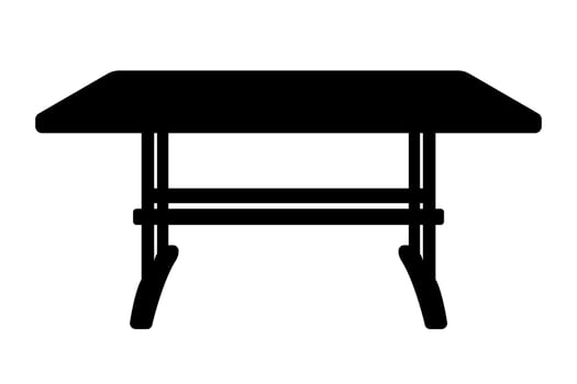 Counter Table, Furniture Silhouette Illustration. vector