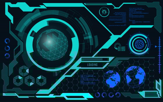 technology interface background vector