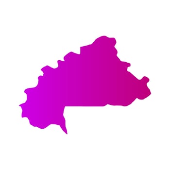 Burkina faso map on white background vector