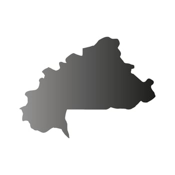 Burkina faso map on white background vector
