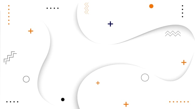 Minimalist liquid shape background design. White geometric background with abstract elements. Vector