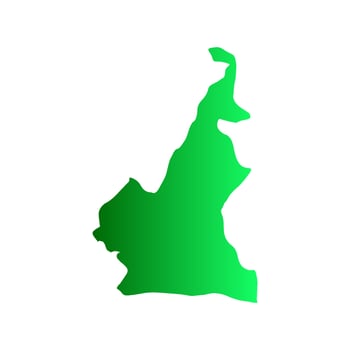 Cameroon map on white background vector