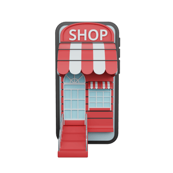 3d rendering shopping online on smartphone isolated useful for ecommerce or business online design png
