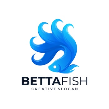 Betta Fish Logo Design Vector Template