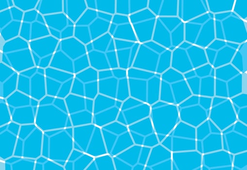 Water surface.Sea wave pattern.Blue swimming pool texture.River or ocean surface.Ripple and flow.Mosaic tiles.Abstract background.Summer or liquid. concept.Cartoon vector illustration.