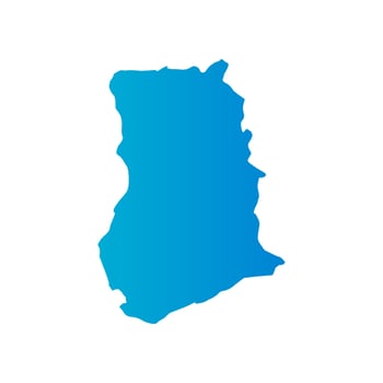 Ghana map on white background vector