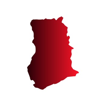 Ghana map on white background vector