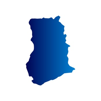 Ghana map on white background vector