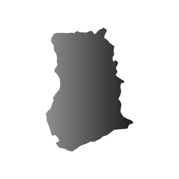 Ghana map on white background vector