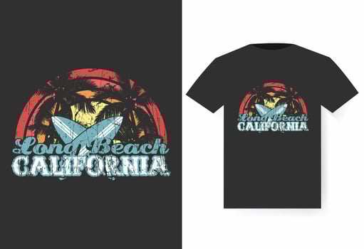 Summer T-shirt Design, California Beach  T-shirt Design vector