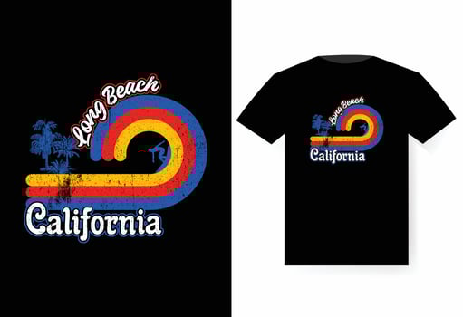 Summer T-shirt Design, California Beach  T-shirt Design vector