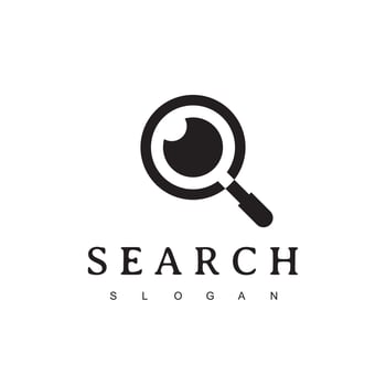 Search Logo With Magnifying Glass And Eye Symbol vector