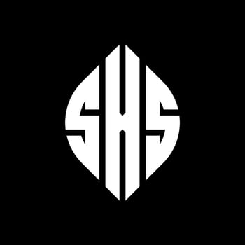 SXS circle letter logo design with circle and ellipse shape. SXS ellipse letters with typographic style. The three initials form a circle logo. SXS Circle Emblem Abstract Monogram Letter Mark Vector. vector