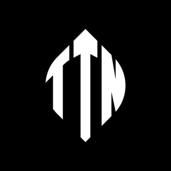 TTN circle letter logo design with circle and ellipse shape. TTN ellipse letters with typographic style. The three initials form a circle logo. TTN Circle Emblem Abstract Monogram Letter Mark Vector. vector