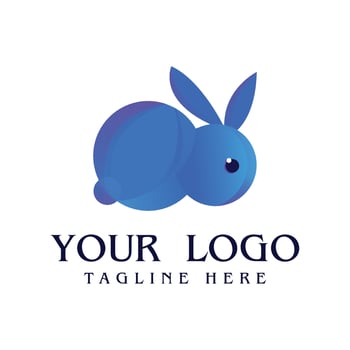 rabbit logo free vector