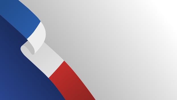 blank background with french flag ribbon suitable for french important day design elements vector