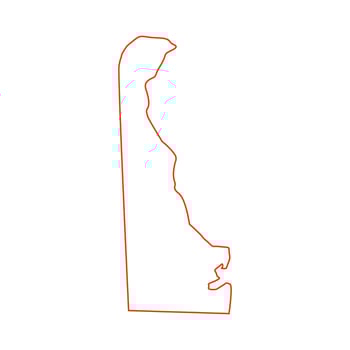 Delaware map on white background vector