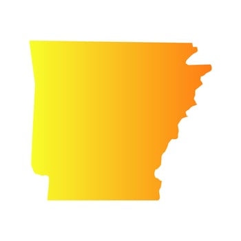 Arkansas map on white background vector