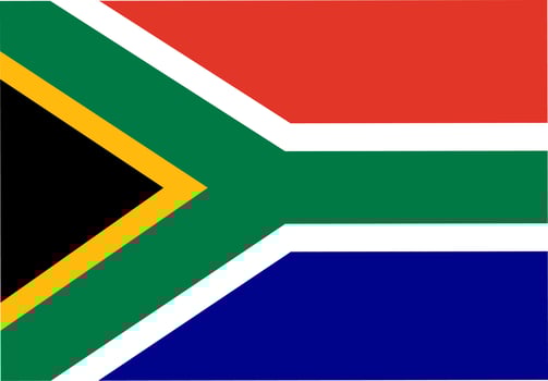 national flag of Republic of South Africa vector