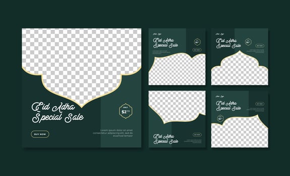 Eid al adha social media post template vector