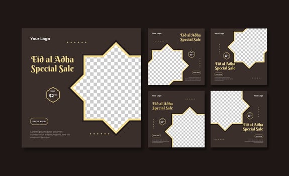 Eid al adha social media post template vector