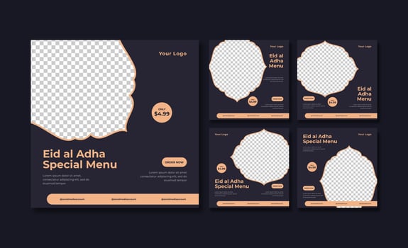 Eid al adha social media post template vector