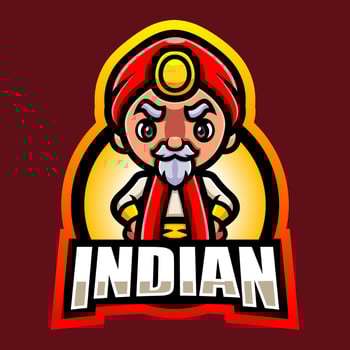 Indian mascot  design vector