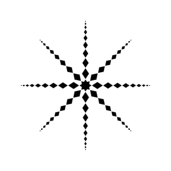 Star Shaped from Rectangles Composition for Logo, Decoration or Graphic Design. Vector Illustration