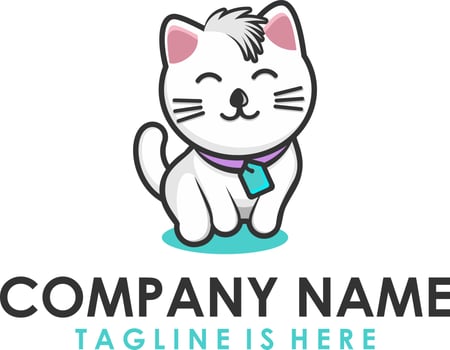 Cat Logo Sign Design vector