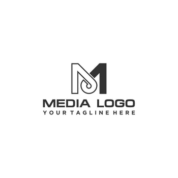 M Initial Logo Sign Design vector