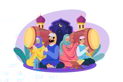 Eid Al-adha Illustration concept vector