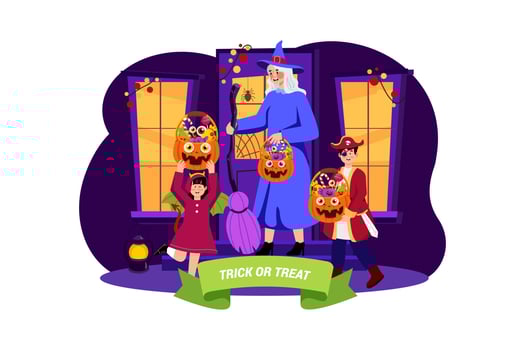 Halloween Illustration concept. Flat illustration isolated on white background vector