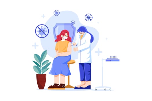 Vaccination Covid-19 Illustration concept vector