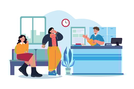 Hospital Reception Illustration concept vector