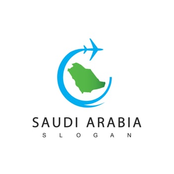 Saudi Arabia Tour And Travel Logo, Umrah And Hajj Company Icon vector