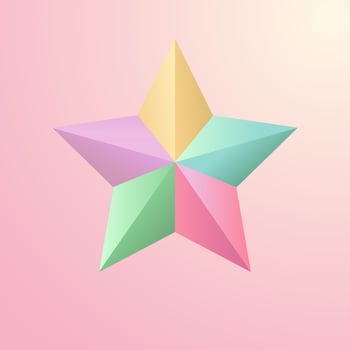 Star color icon vector