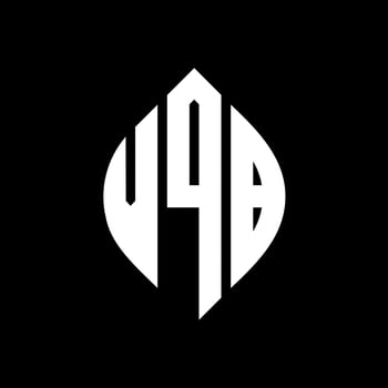 VQB circle letter logo design with circle and ellipse shape. VQB ellipse letters with typographic style. The three initials form a circle logo. VQB Circle Emblem Abstract Monogram Letter Mark Vector. vector