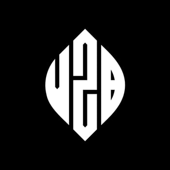 VZB circle letter logo design with circle and ellipse shape. VZB ellipse letters with typographic style. The three initials form a circle logo. VZB Circle Emblem Abstract Monogram Letter Mark Vector. vector