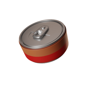 Canned food illustration 3d png